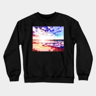 Beach Sunset Cloudy Day Crewneck Sweatshirt